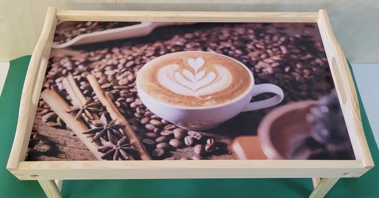 PIKUSA — ontbijtblad met koffiebonenmotief