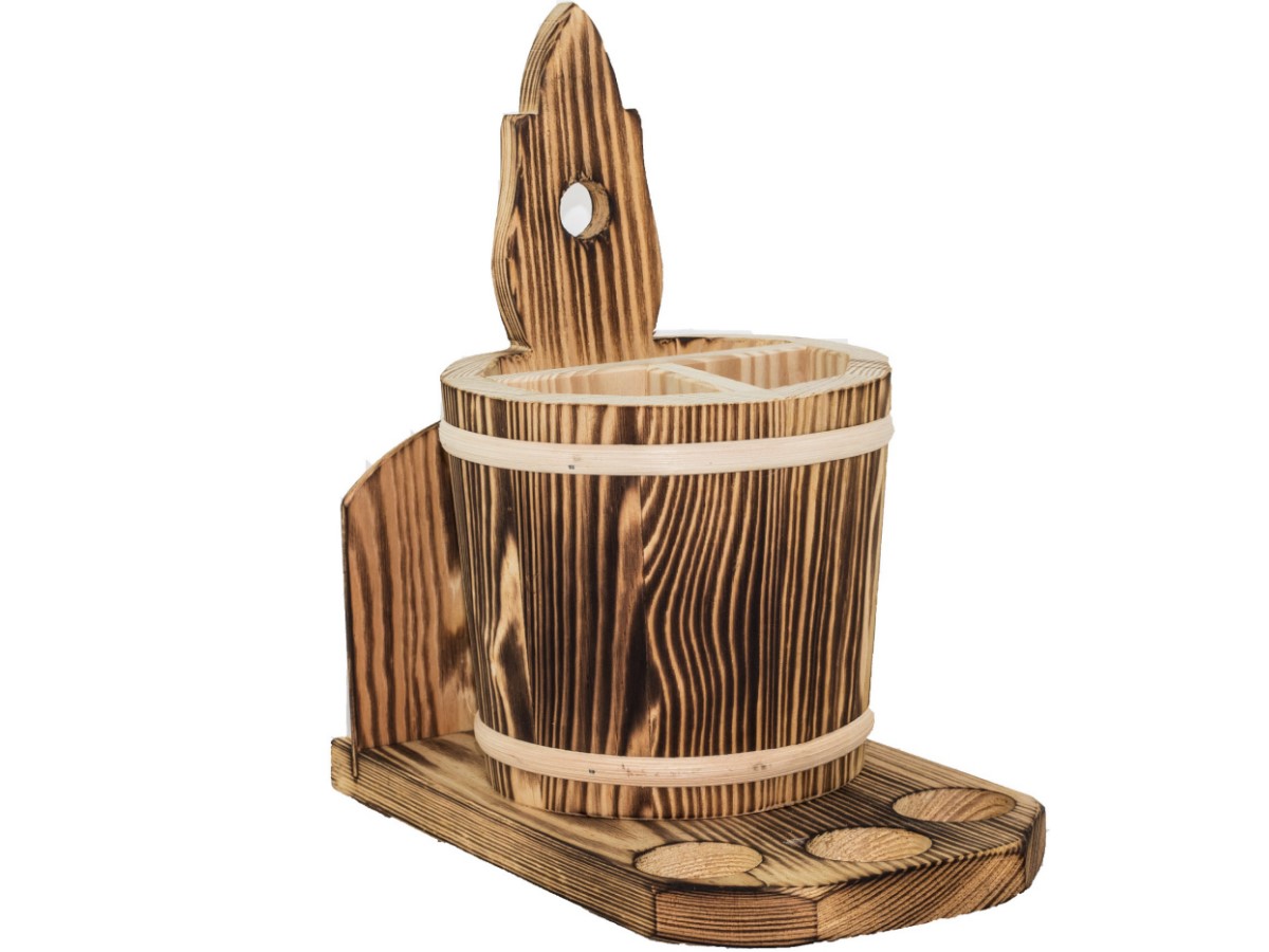 PIKUSA — skopek met plank, gebrand